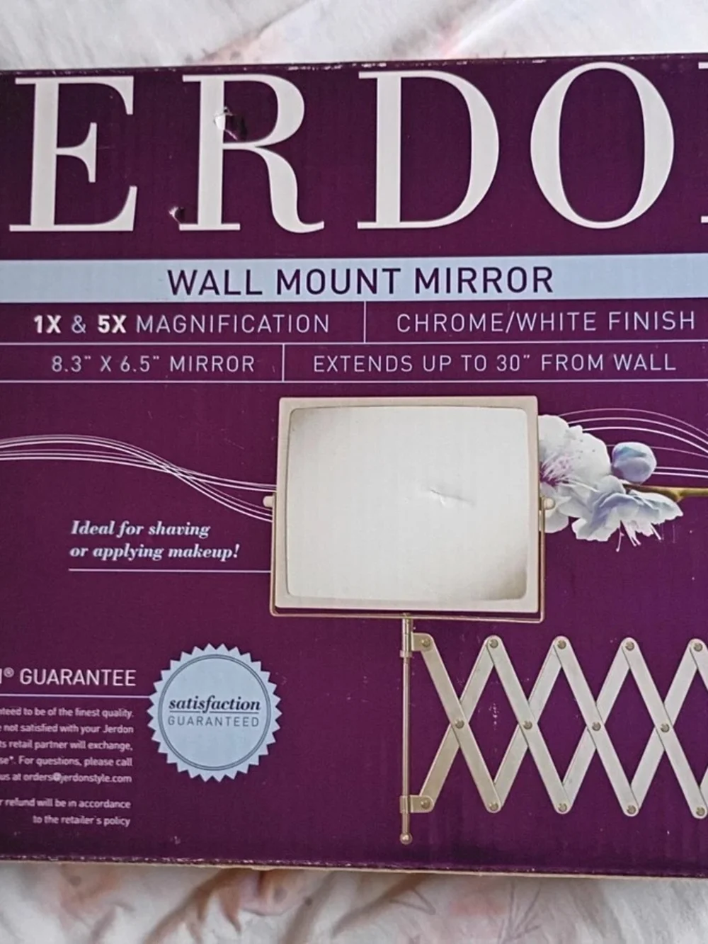 Jerdon Wall Mount Magnification Mirror Model J2020C NEW